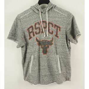 Under Armour Rock Project RSPCT Bull Logo Short Sleeve Terry Hoodie Men's Medium